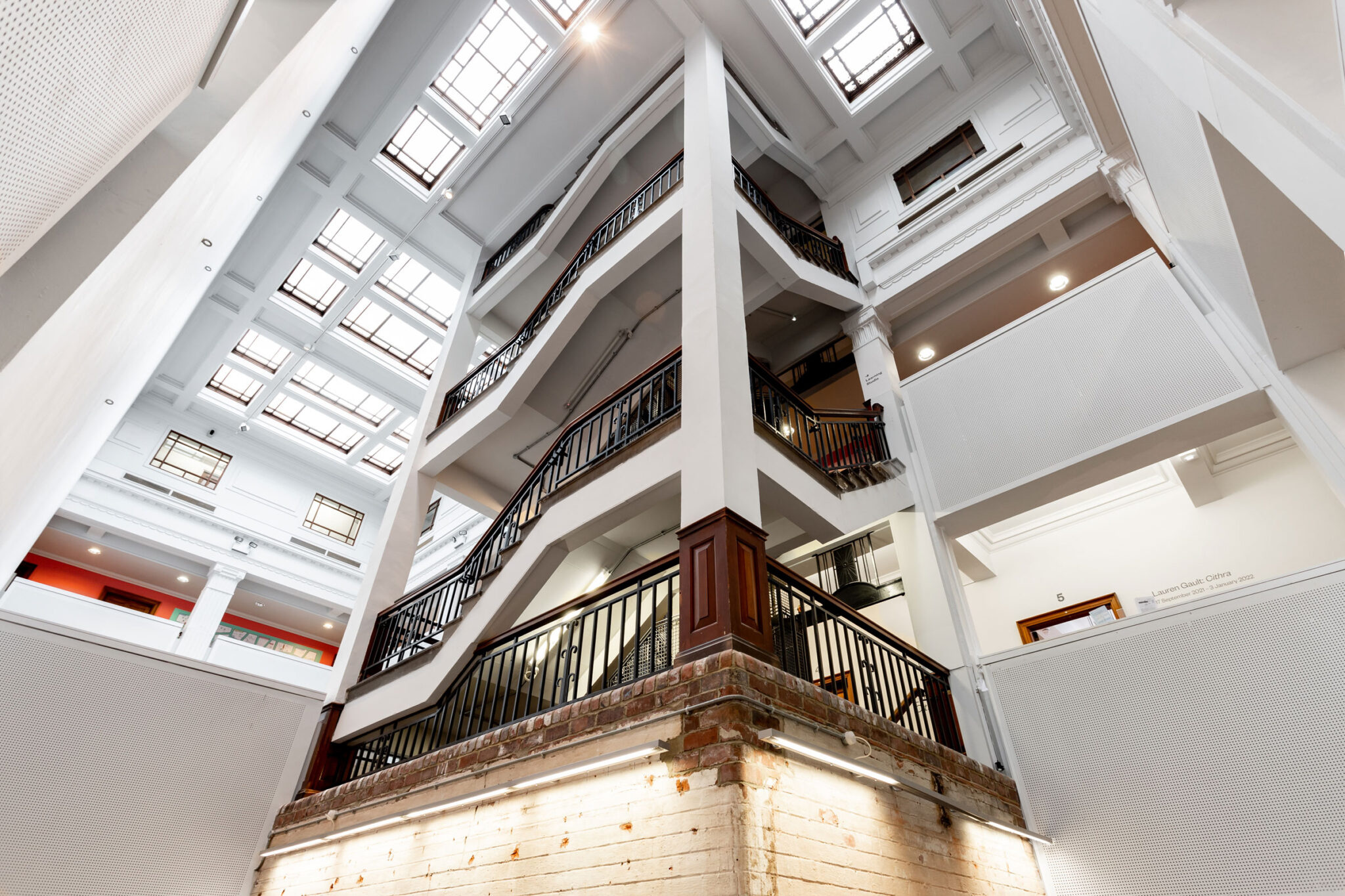 Interior view of The Tetley's art deco staircase