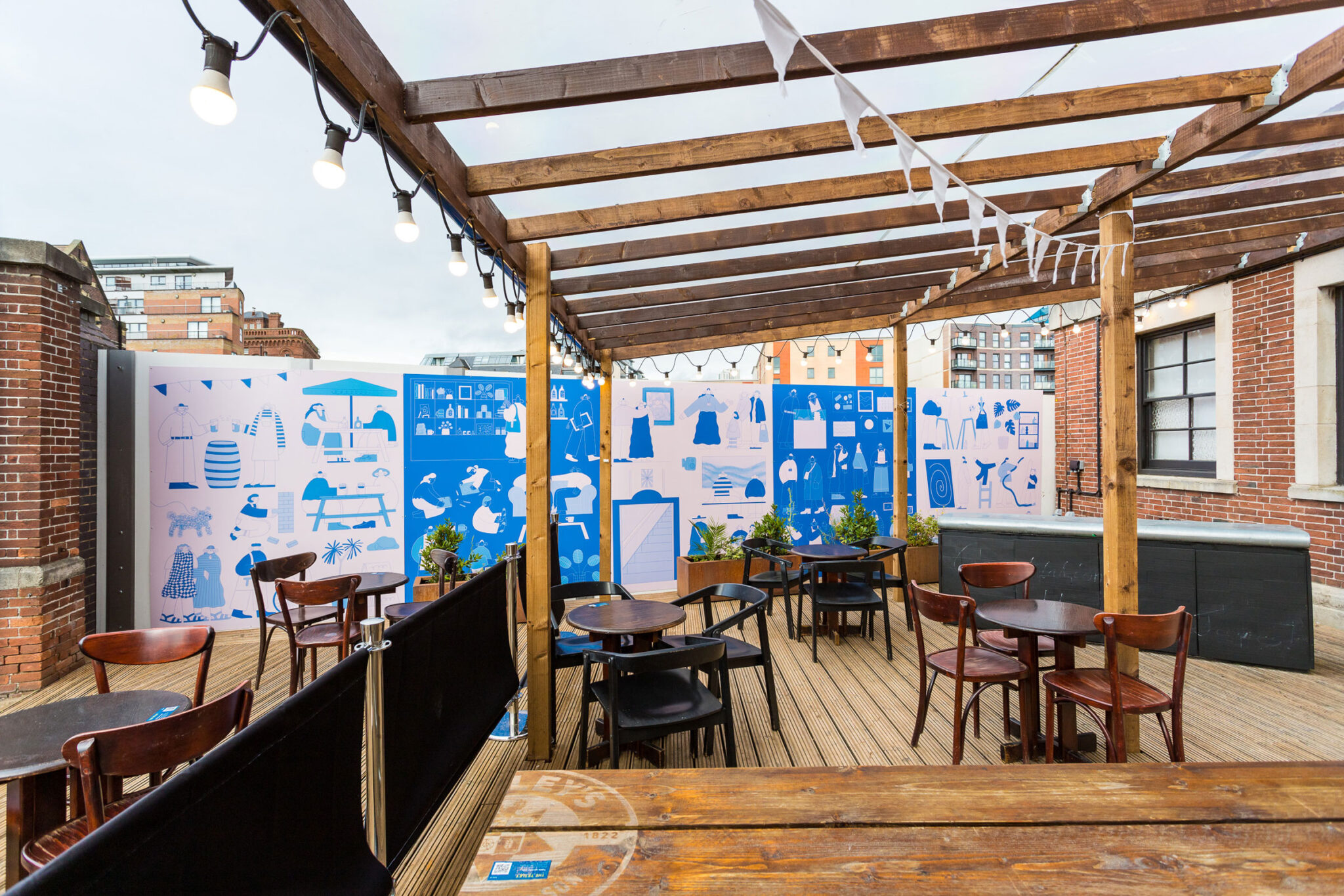 New mural by Hollie Fuller on our terrace