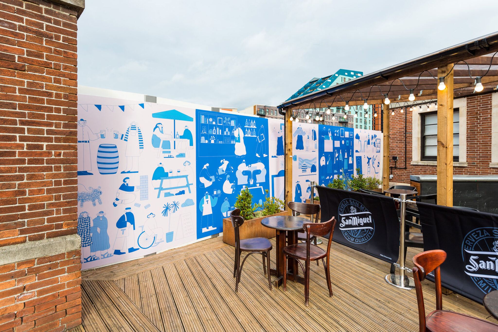 New mural by Hollie Fuller on our terrace