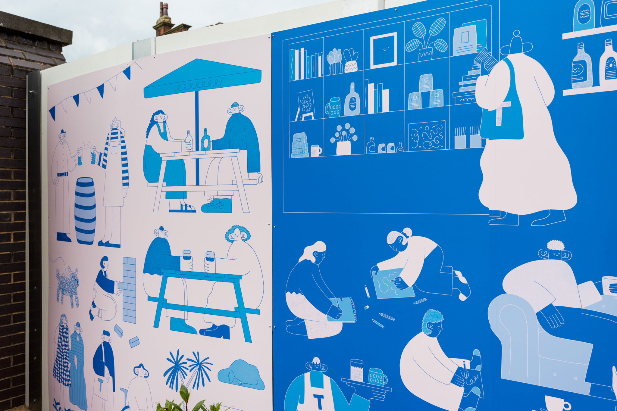 New mural by Hollie Fuller on our terrace