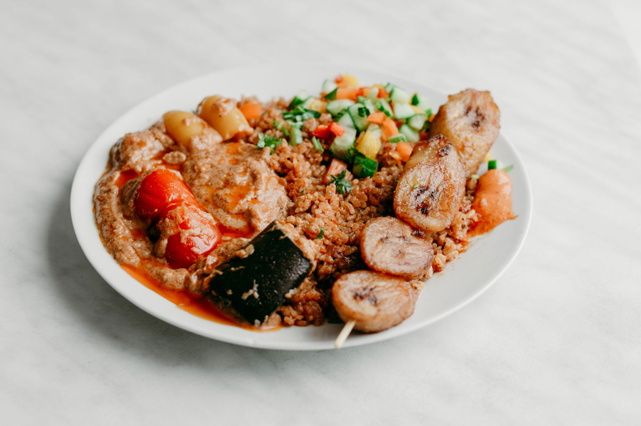 A vegan meal by delice d'ivoire