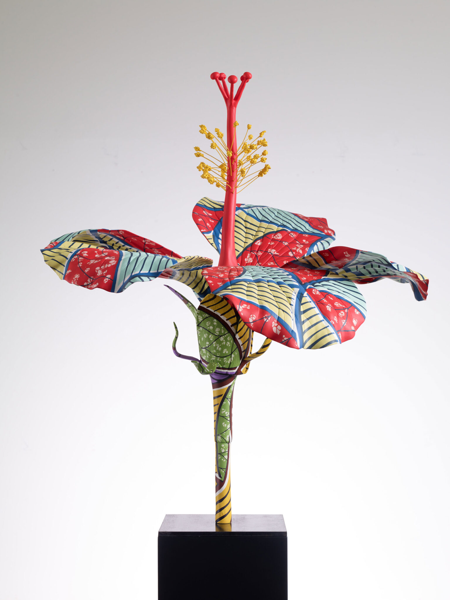 a patterned model of a hibiscus flower