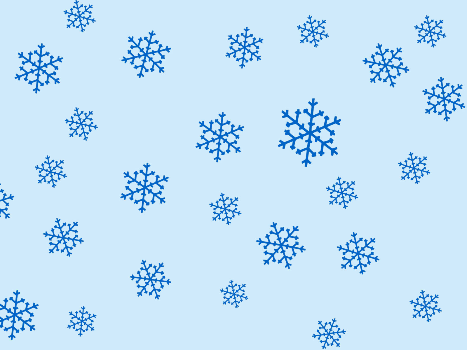 Snowflakes on a screen