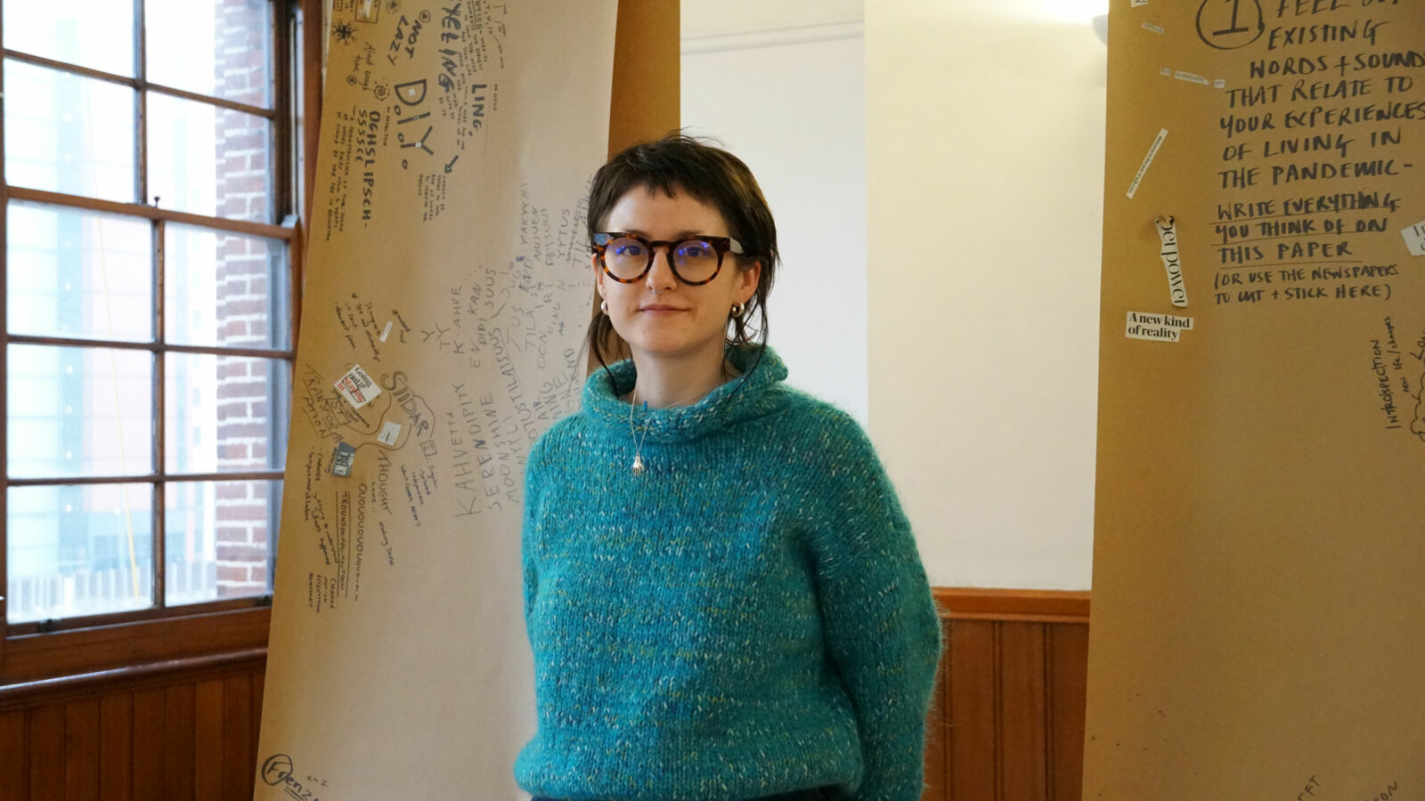 Lottie Sadd in The Tetley's artist's studio