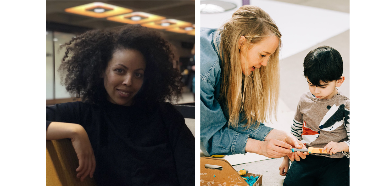 Artists Victoria Lungu and Izzy Dabiri commissioned to lead creative playgroups at Hamara Healthy Living Centre.