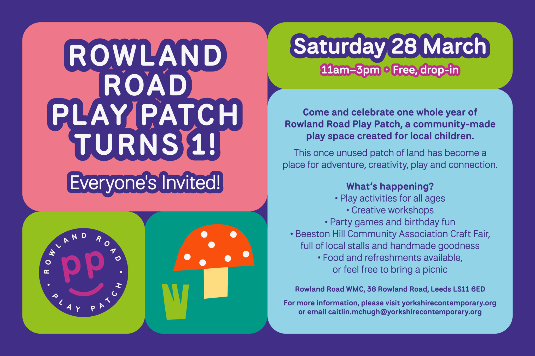 Rowland Road Play Patch Celebrates First Birthday with Community Party in Beeston